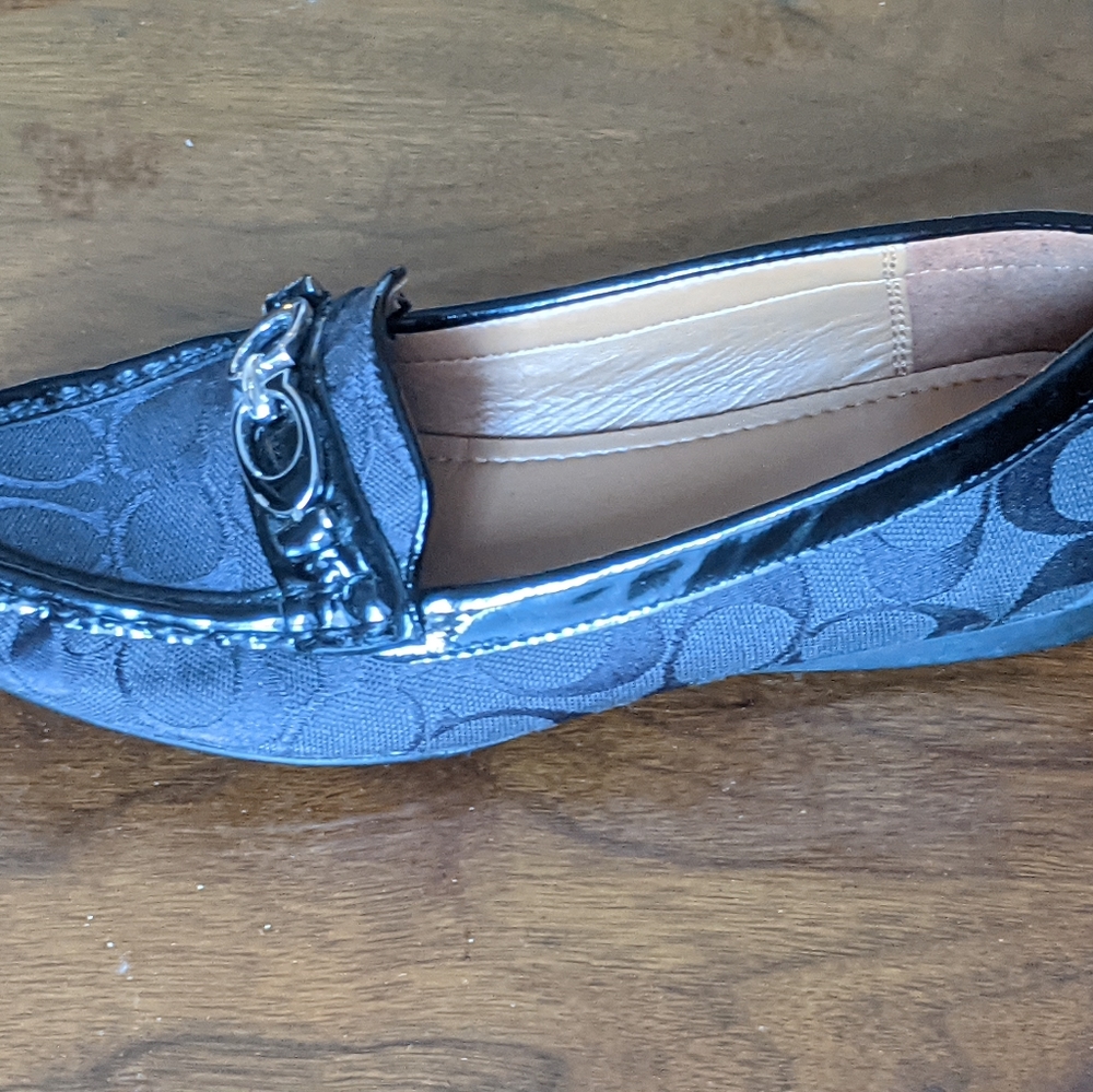 Coach Black Flats